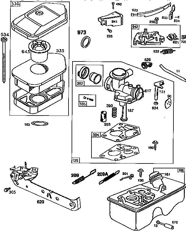 Briggs stratton схема двигателя