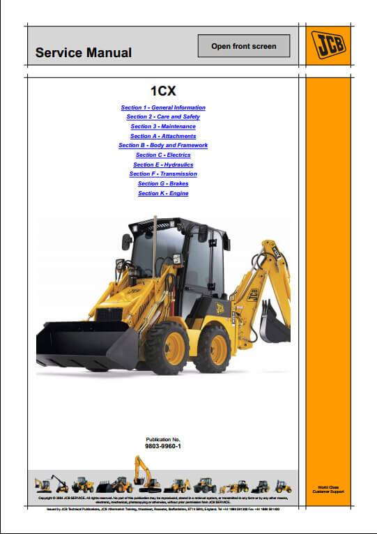 Jcb 1cx: технические характеристики