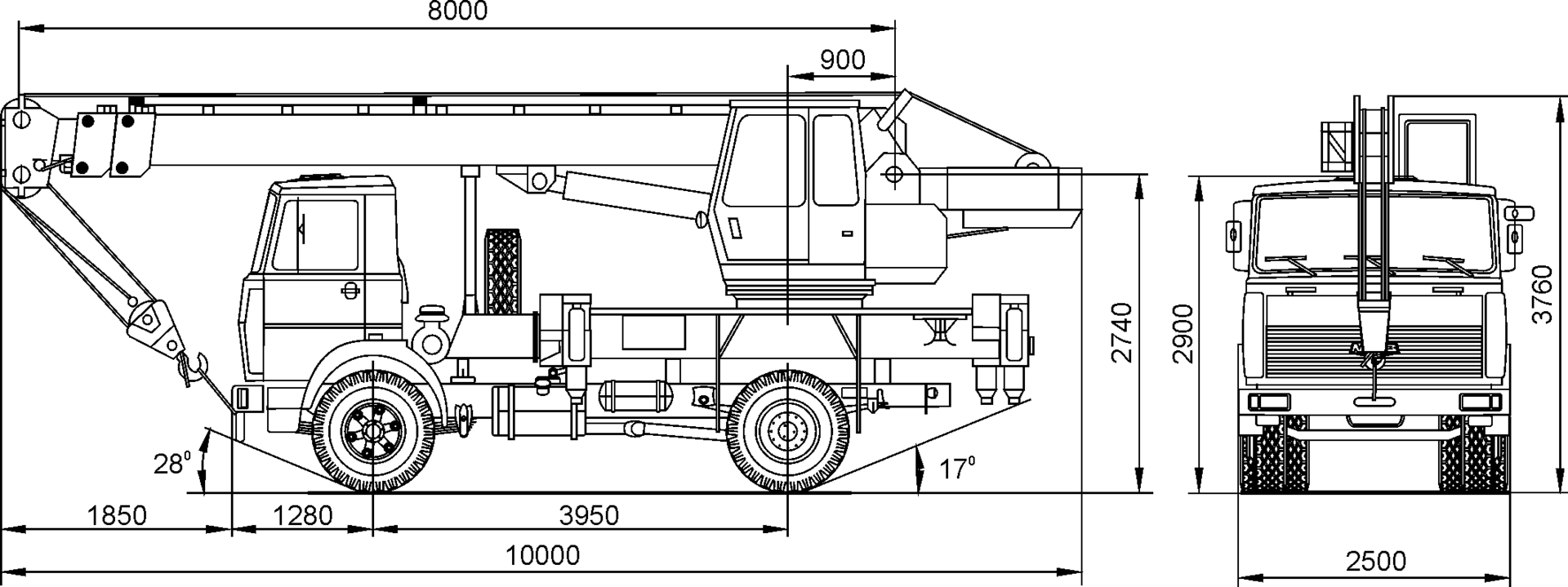 Автокран кс-35715 ивановец 16 тонн - технические характеристики