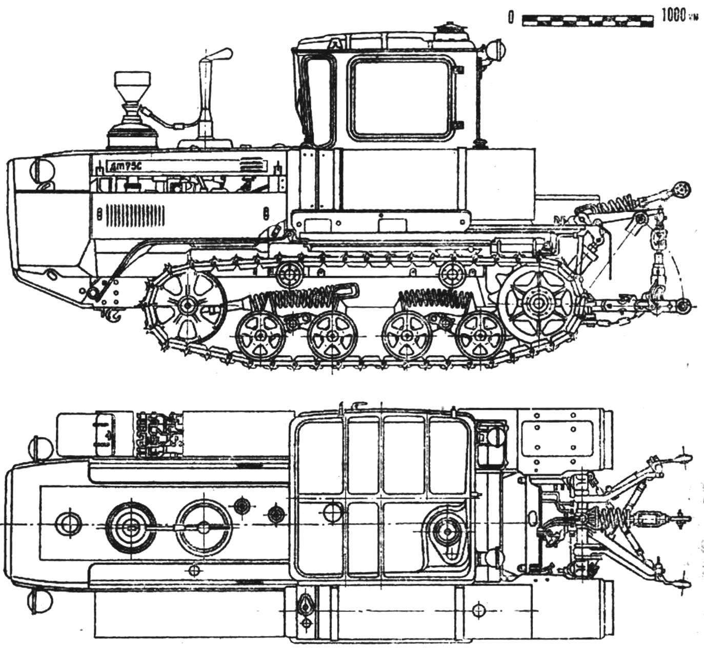 Бульдозер дт-75 — технические характеристики