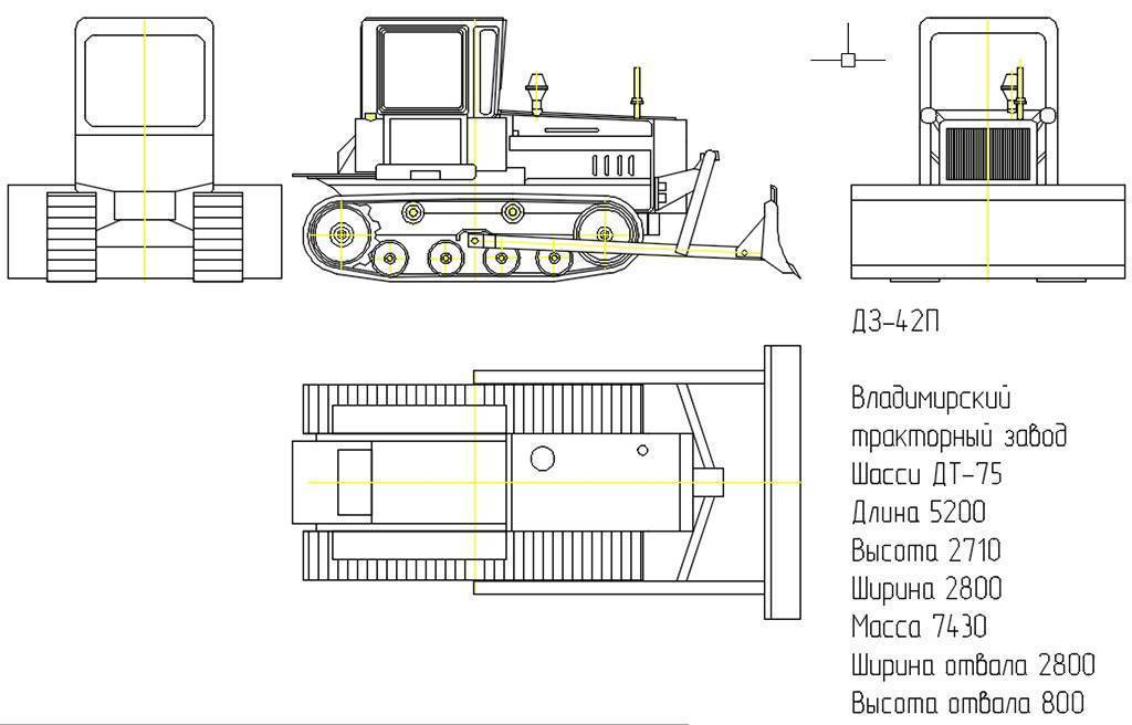 Технические характеристики бульдозера д3-42