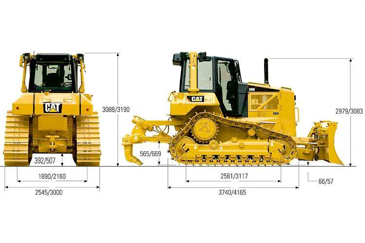Caterpillar d6r xl бульдозер (гусеничный трактор) - технические характеристики спецтехники
