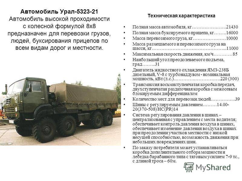 Урал 4320 - технические характеристики: шасси, расход топлива, грузоподъемность
