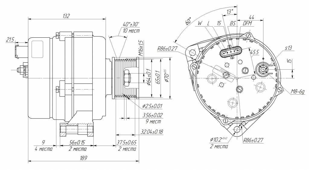 Технические характеристики генератора камаз, ремонт и схема подключения