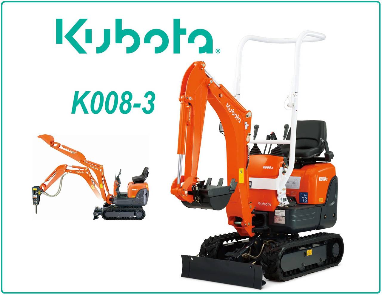 Мини-экскаватор kubota k008: назначение, технические характеристики, виды работ