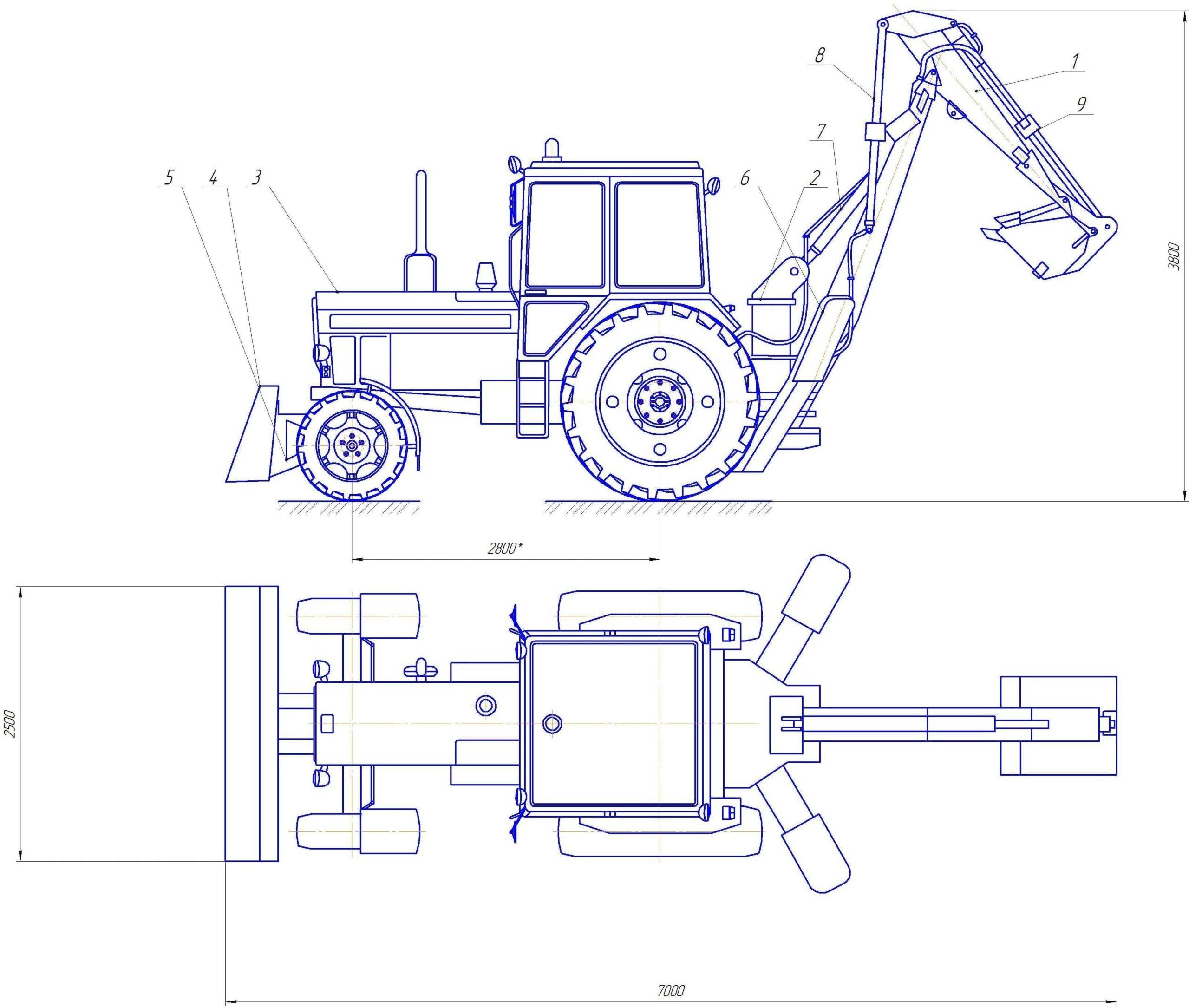 Экскаватор эо-2621: технические характеристики нового трактора и погрузчика юмз