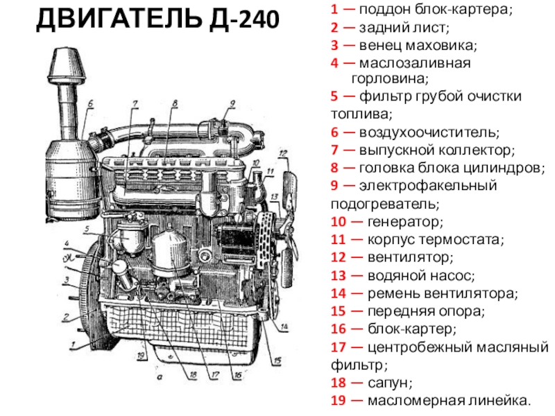 Двигатель д-240: технические характеристики