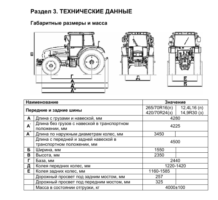 Трактор мтз 52: технические характеристики. обзор тракторов мтз-50 и мтз-52. описание, технические характеристики.
