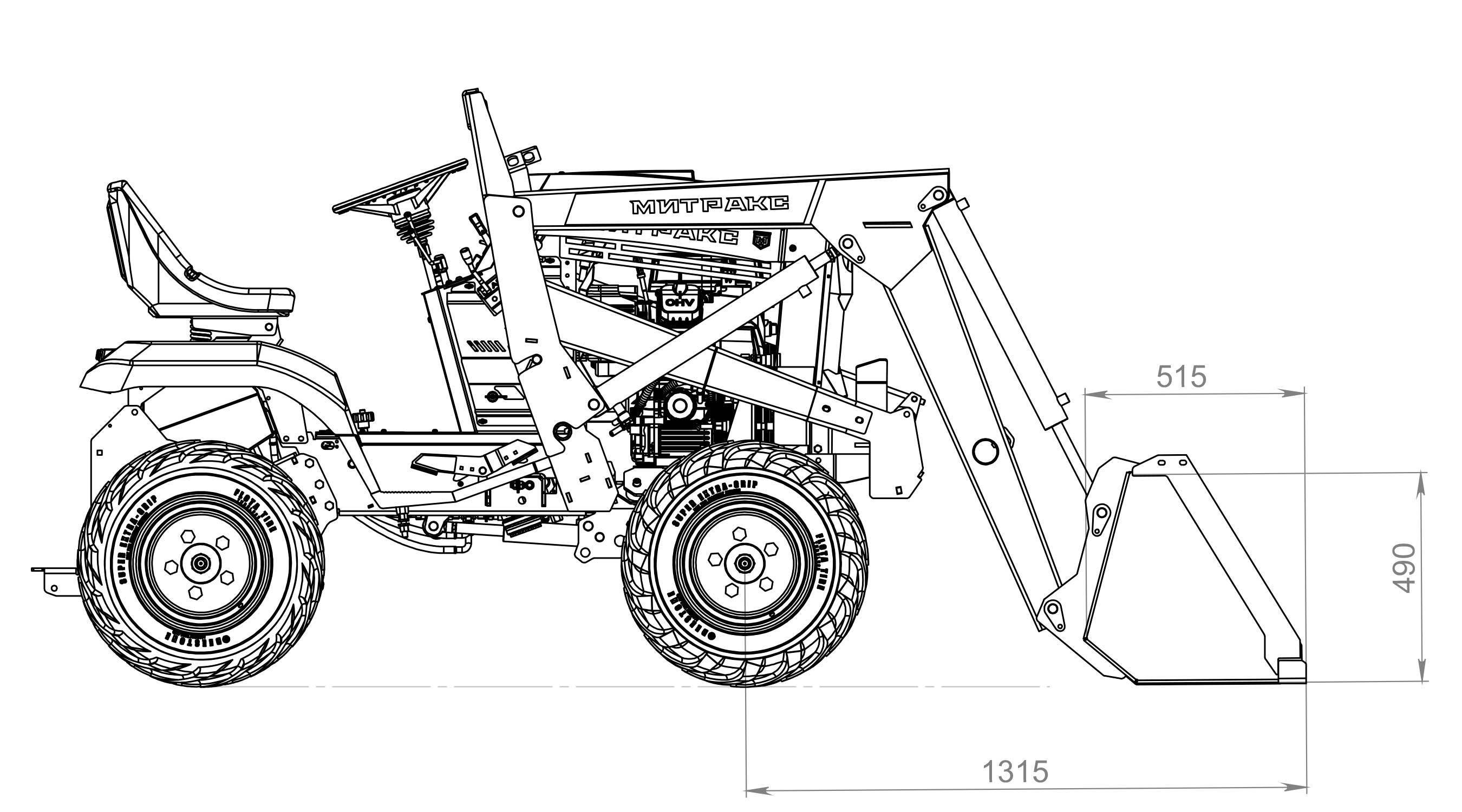 Самодельный погрузчик на заднюю навеску трактора мтз: материалы, инструменты, инструкция, чертежи