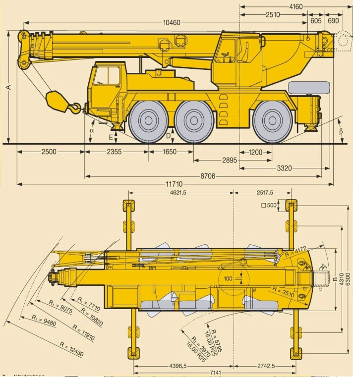 Кран либхер 100 тонн - технические характеристики