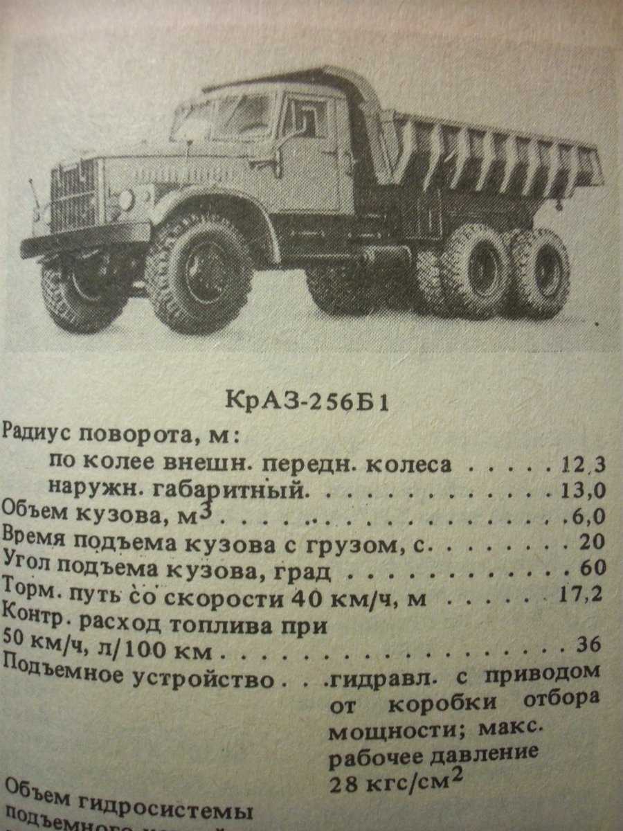 Характеристики советского тяжелого грузовика-вездехода КрАЗ-255Б Лаптежник