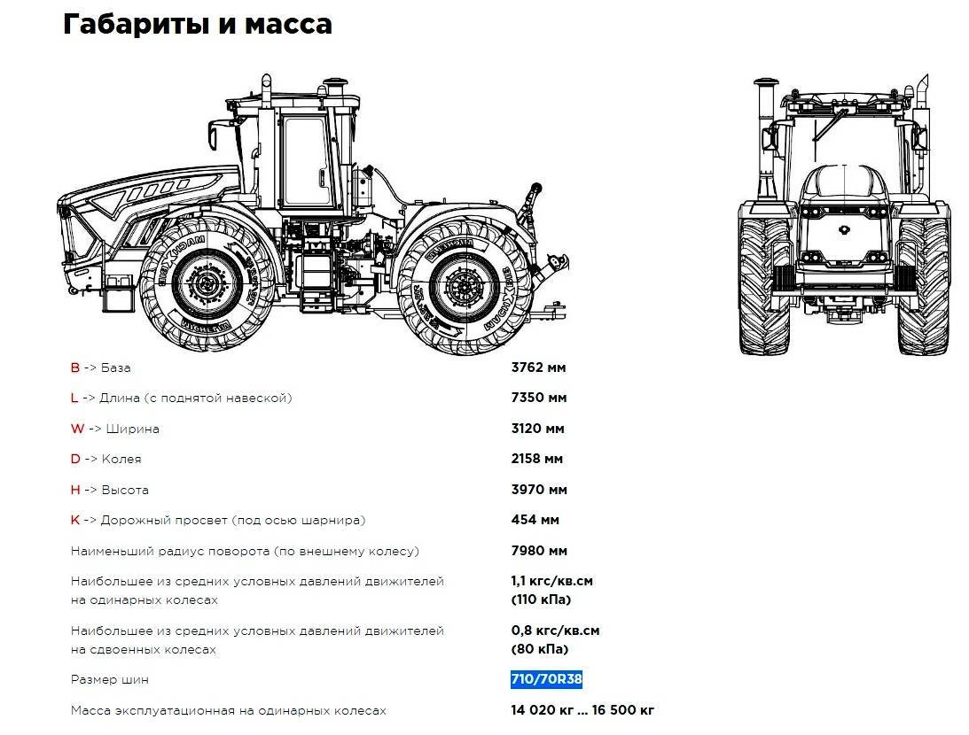 К-744 (кировец): технические характеристики трактора, модификации
