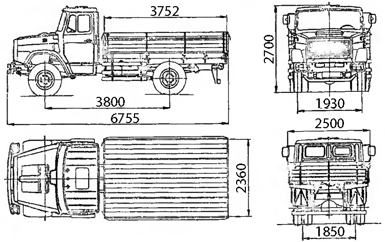 Зил 4331 - технические характеристики, габариты, кабина