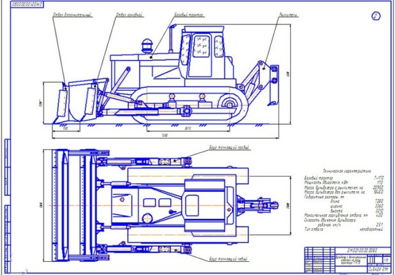 Трактор т 170 б: бульдозер б-170: технические характеристики — строительная большегрузная техника для бизнеса