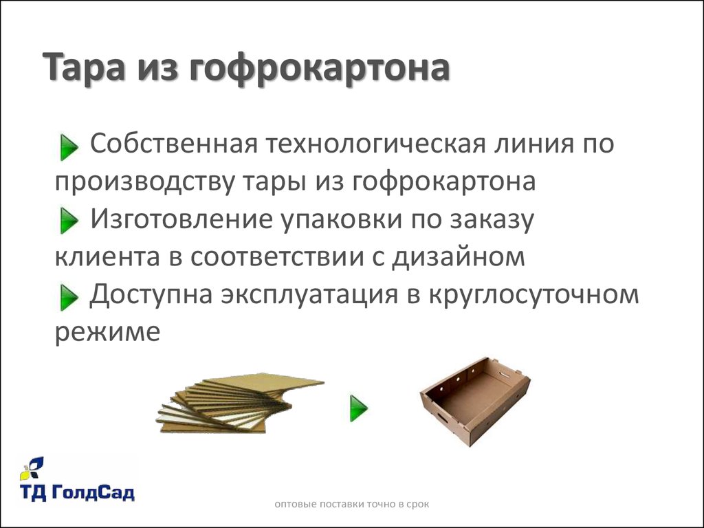 Гофрированный картон упаковка номер один
