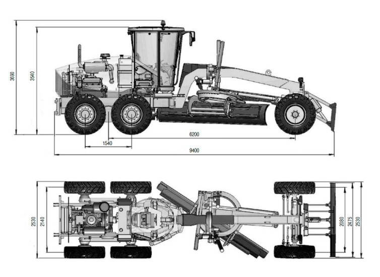 Автогрейдер гс-14.02 для планировки поверхности и формирования откосов