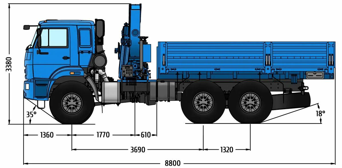Обновленный грузовик камаз 43118