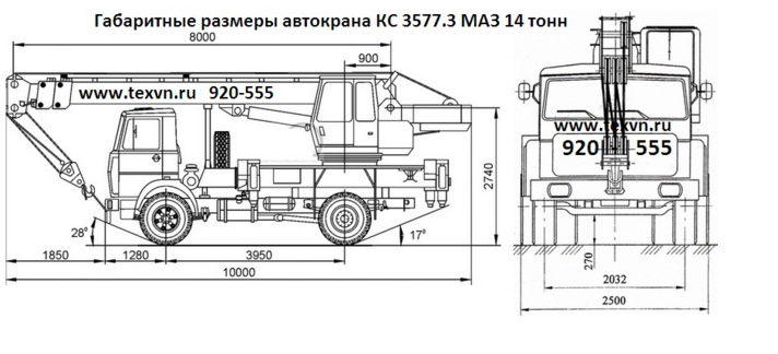 Технические характеристики автокрана кс-3577